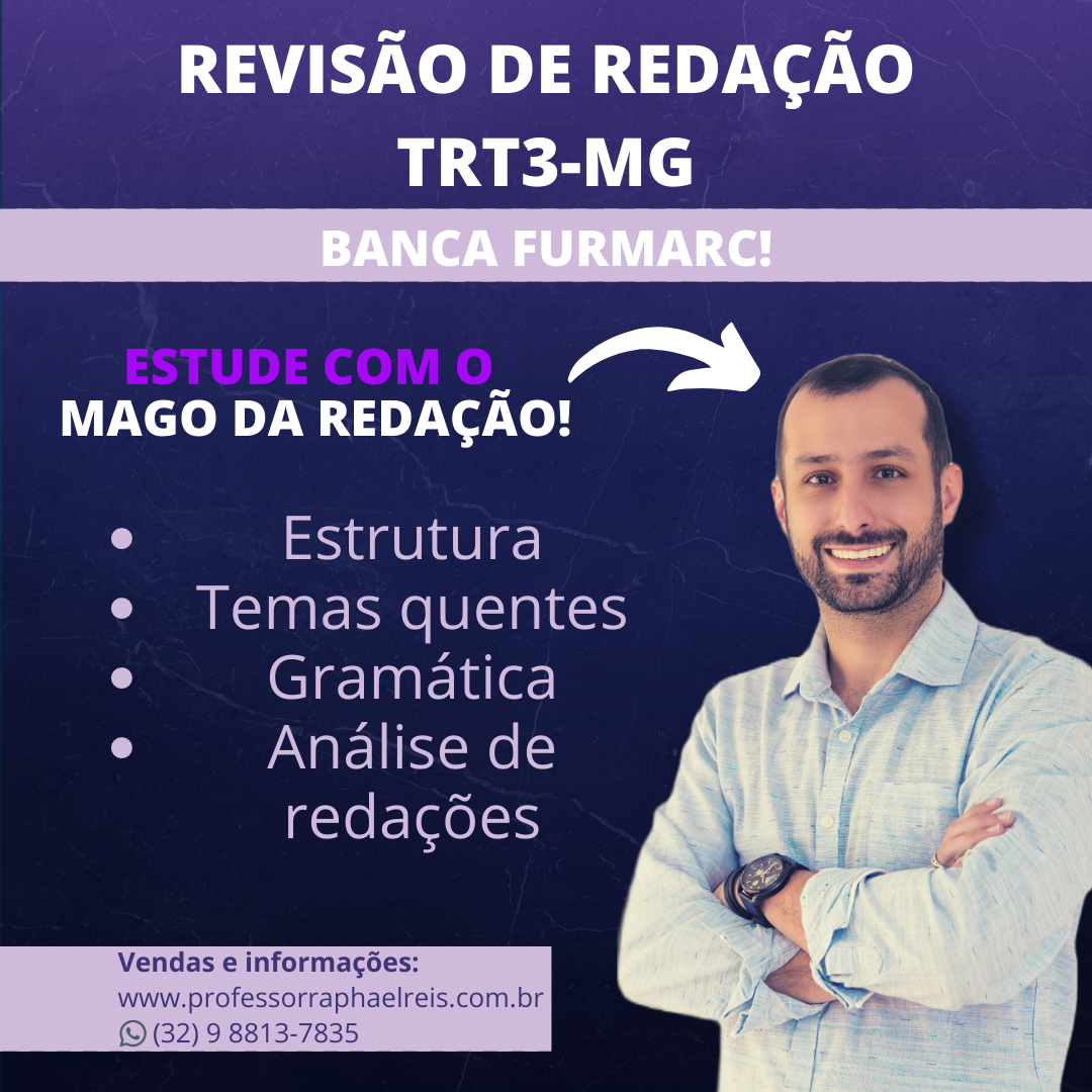 Possíveis Temas de Redação para o TRT3-MG| Banca Fumarc