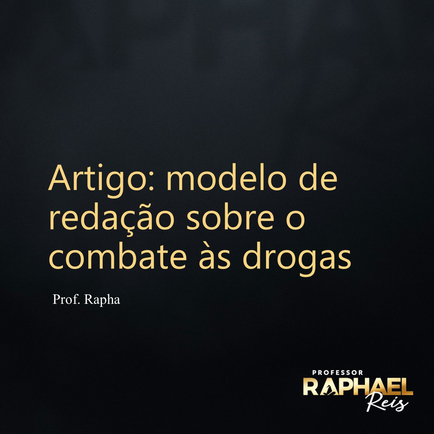 Modelo de redação sobre combate às drogas