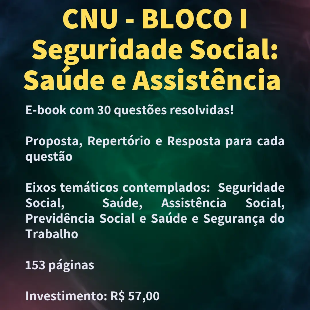 30 Questões Resolvidas – CNU Bloco I – Seguridade Social