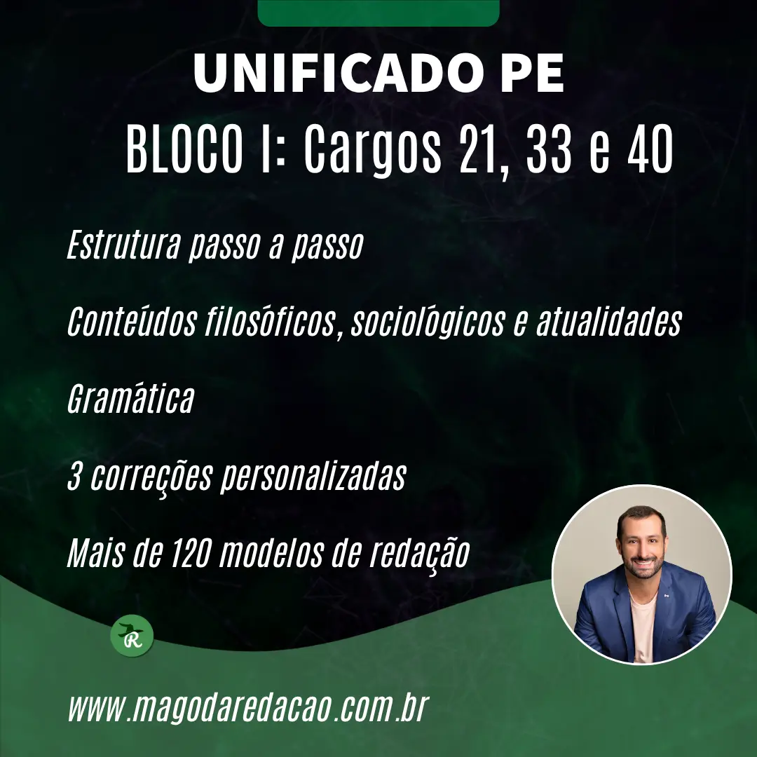 Estudo de Caso para Unificado PE – cargos 21, 33 e 40