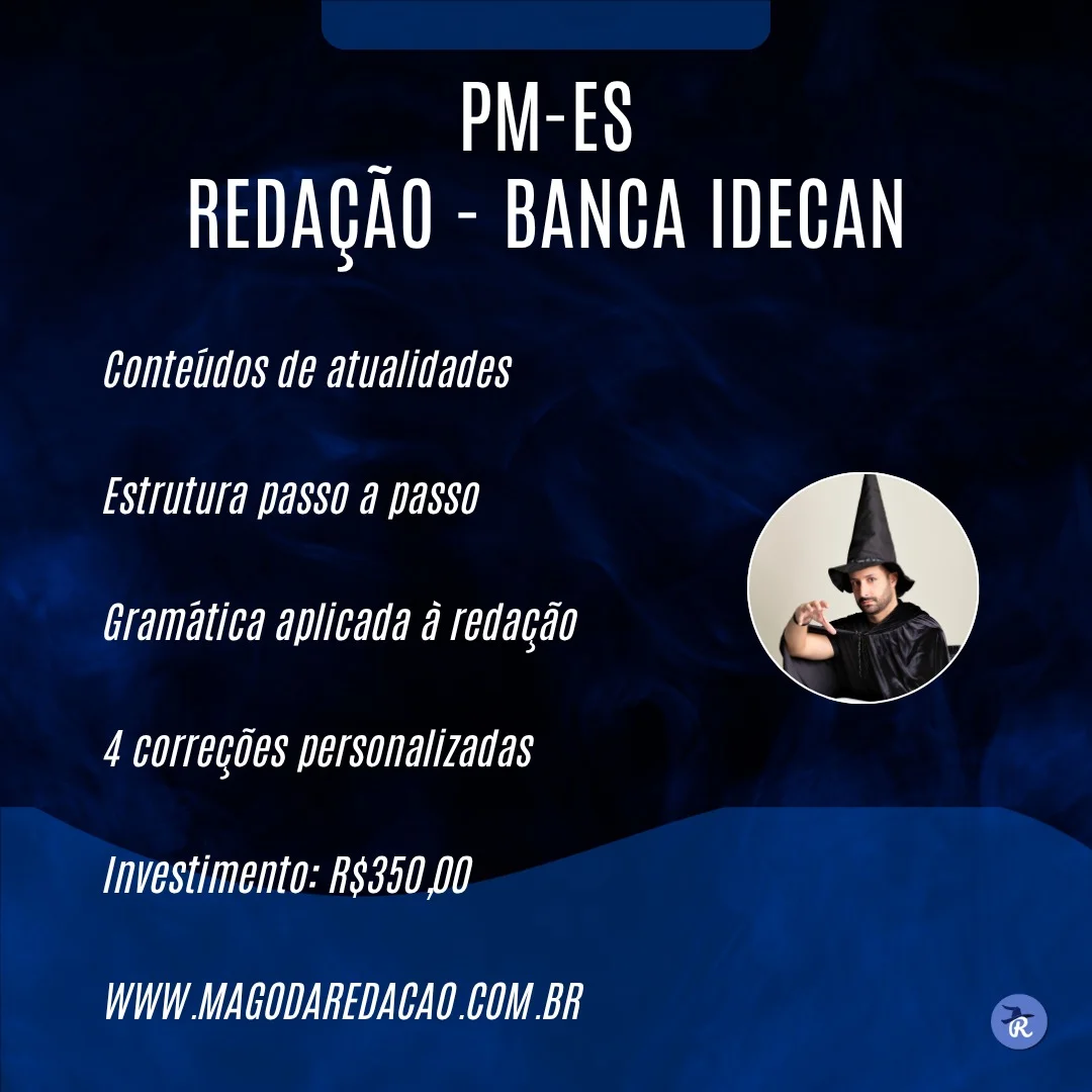 Curso de Redação PM-ES – Banca IDECAN