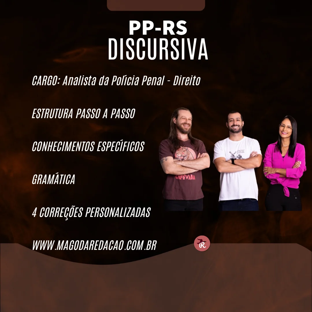Discursiva PP-RS – Analista da Polícia Penal DIREITO