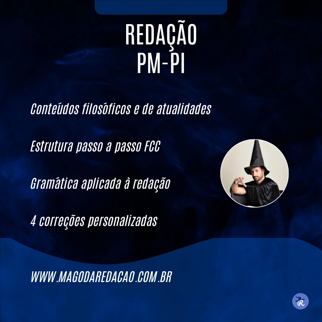 Curso de Redação PMPI com 4 correções personalizadas
