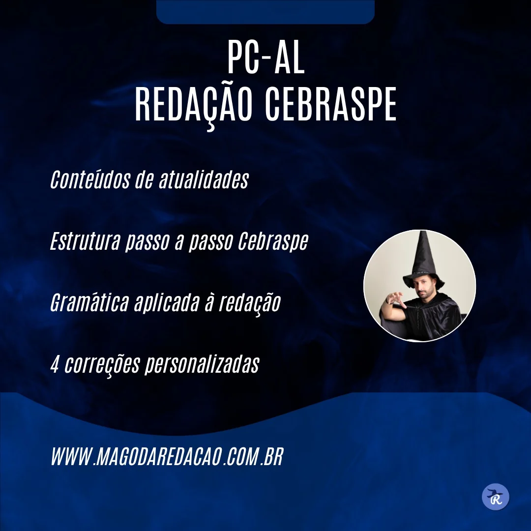 Curso de Redação PC-AL com 4 correções personalizadas