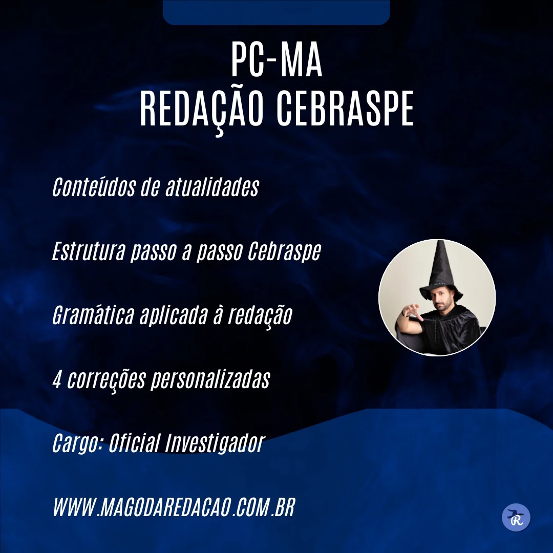 Curso de Redação para a PC-MA (cargo de Oficial Investigador)