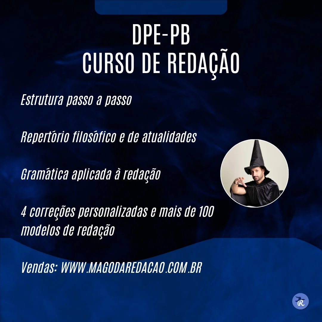 Curso de Redação para o DPE-PB